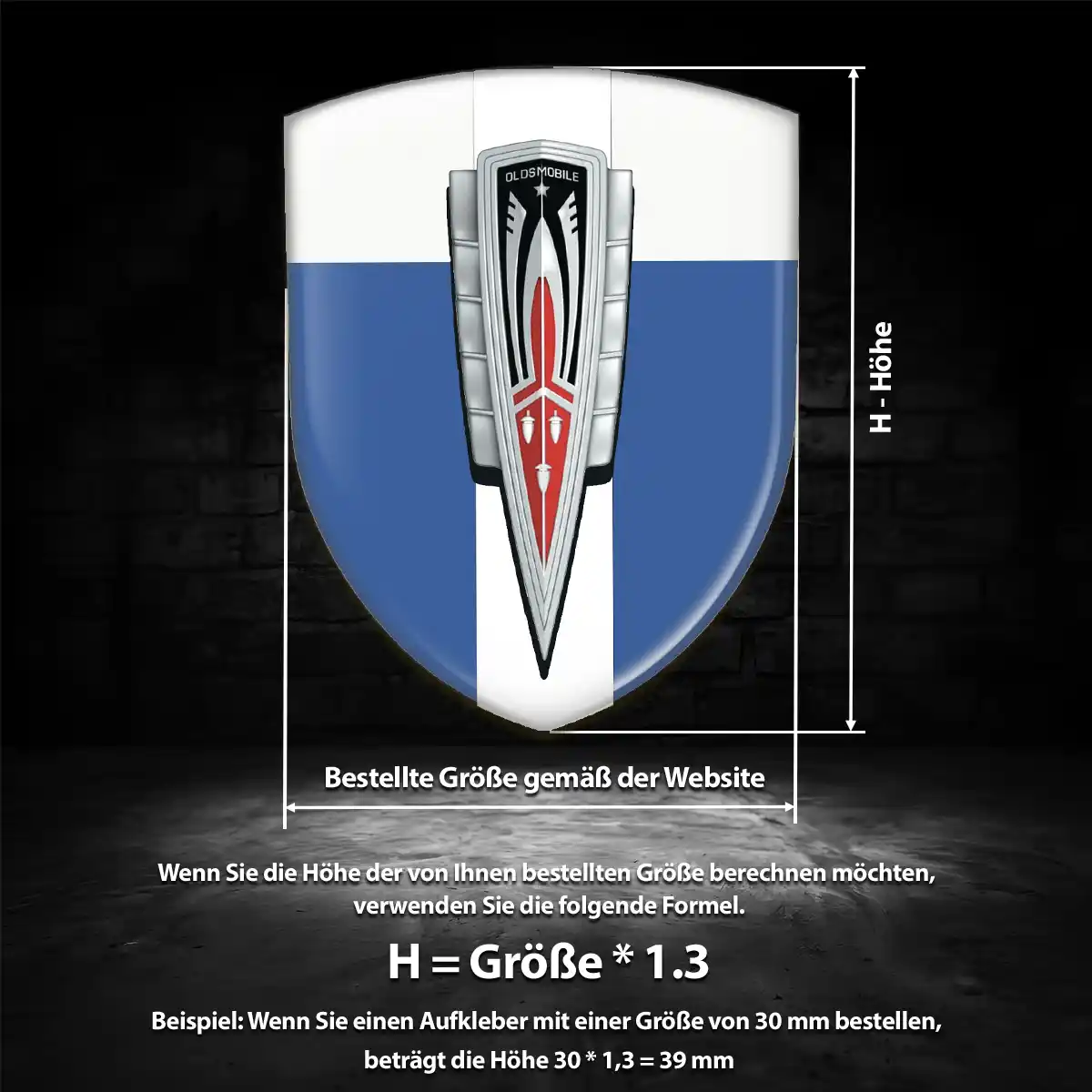 Oldsmobile Wappen Aufkleber Emblem Auto Tuningfahrzeug