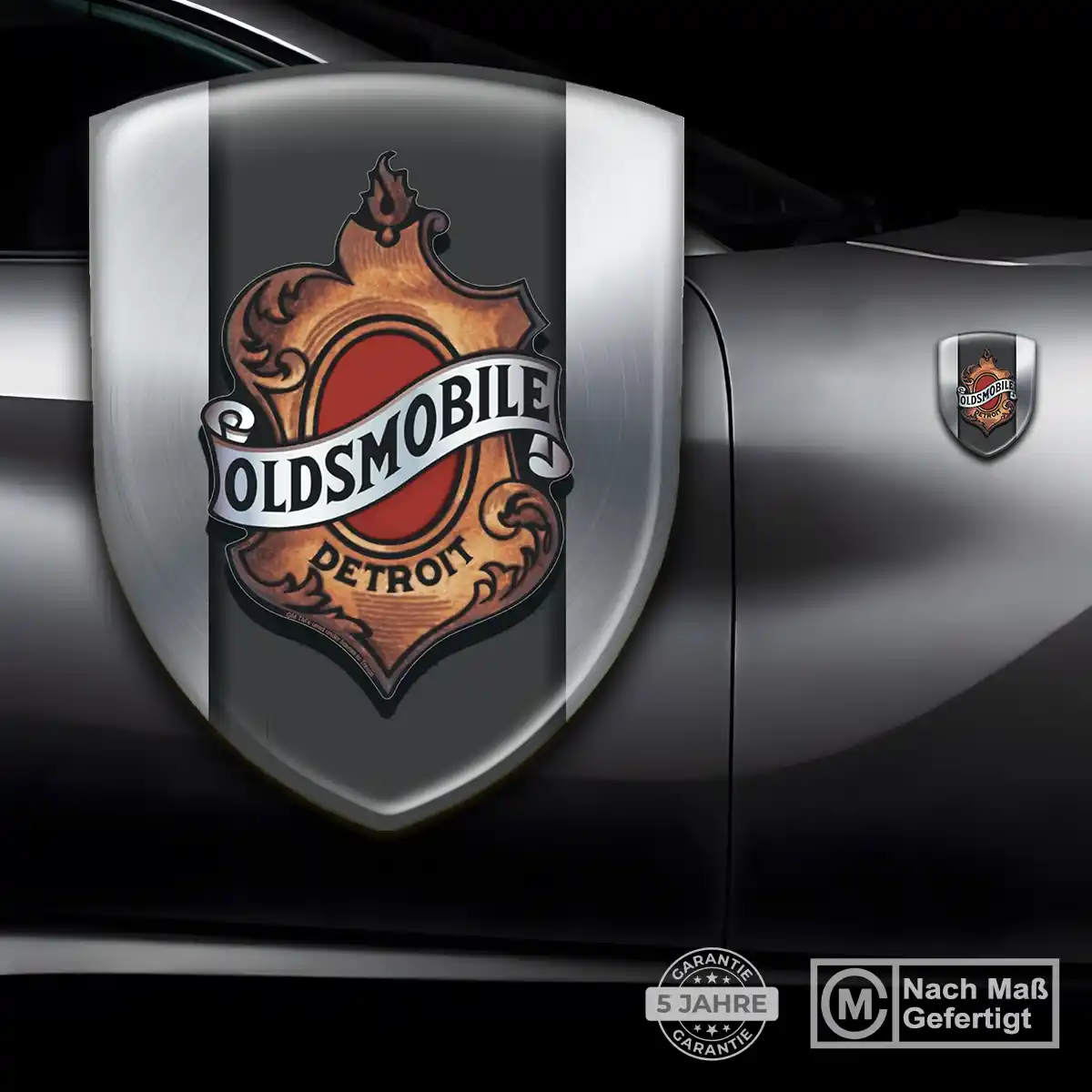 Oldsmobile Wappen Aufkleber Emblem Interieurdesign