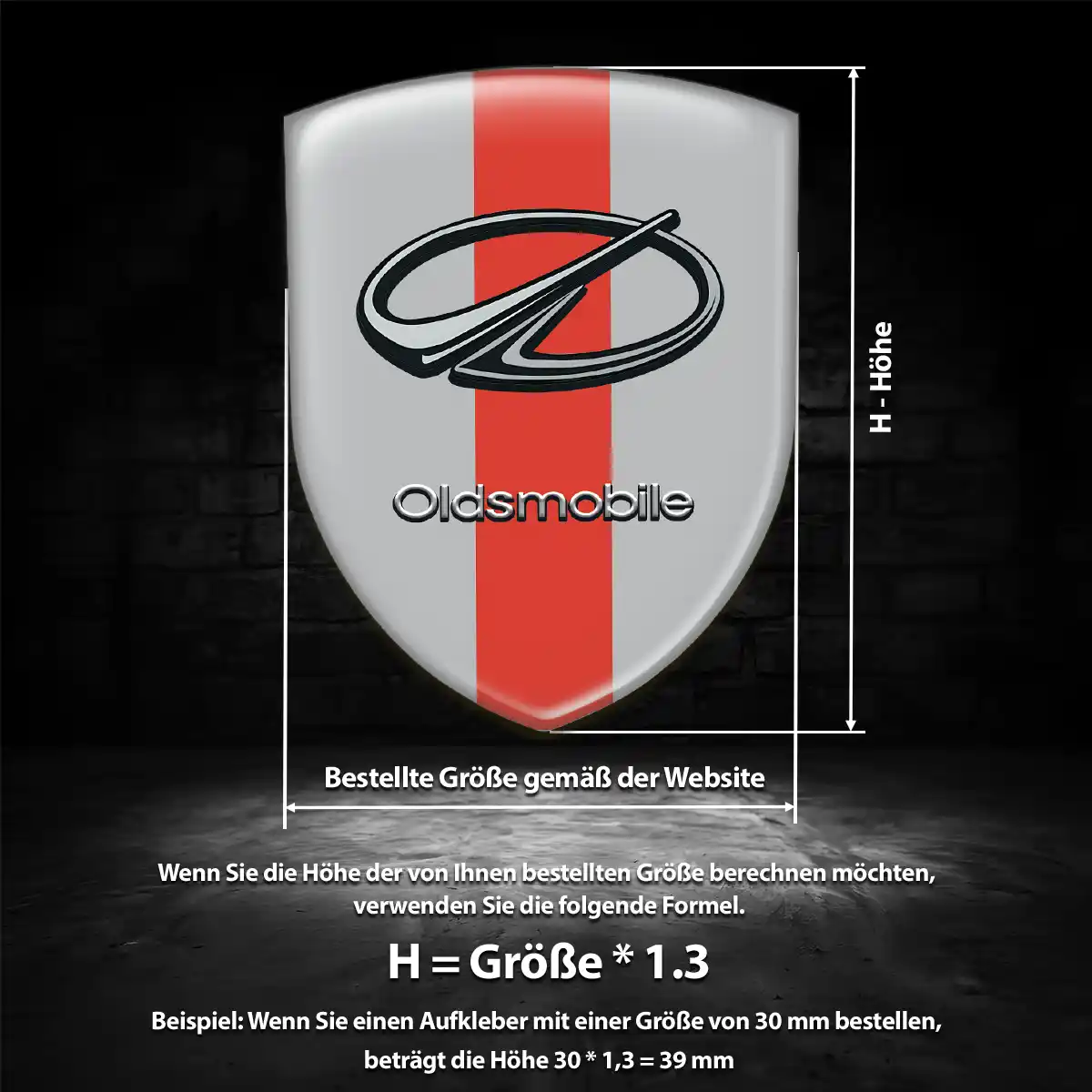 Oldsmobile Wappen Aufkleber Emblem Premiumqualität