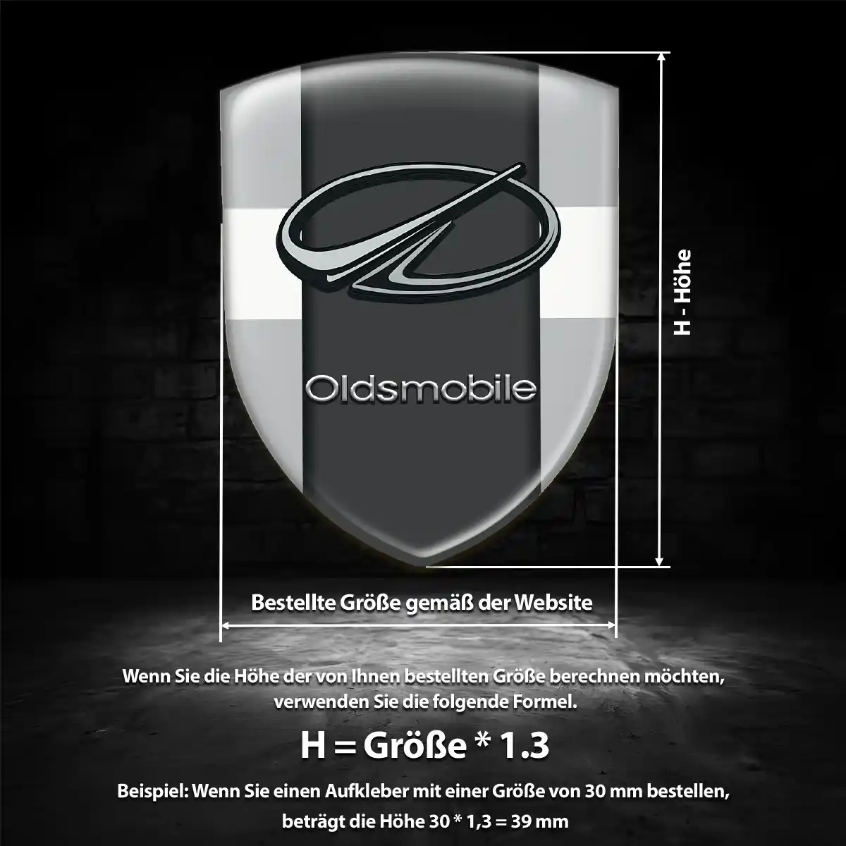 Oldsmobile Wappen Emblem Aufkleber Anspruchsvolles Design