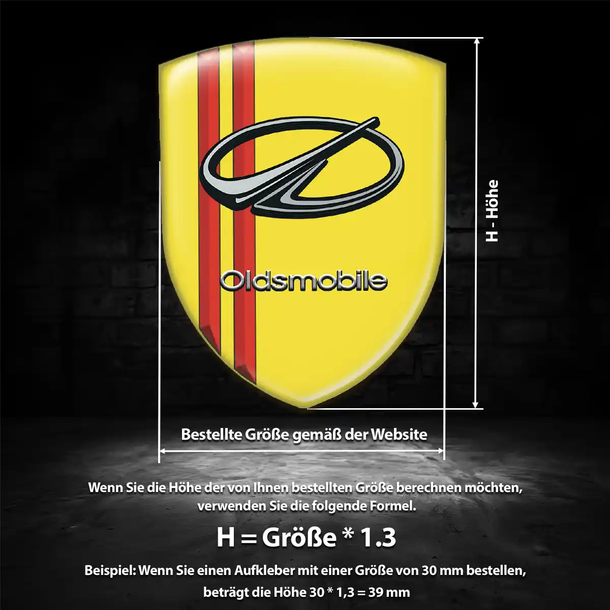 Oldsmobile Wappen Emblem Aufkleber Auto Edles Design