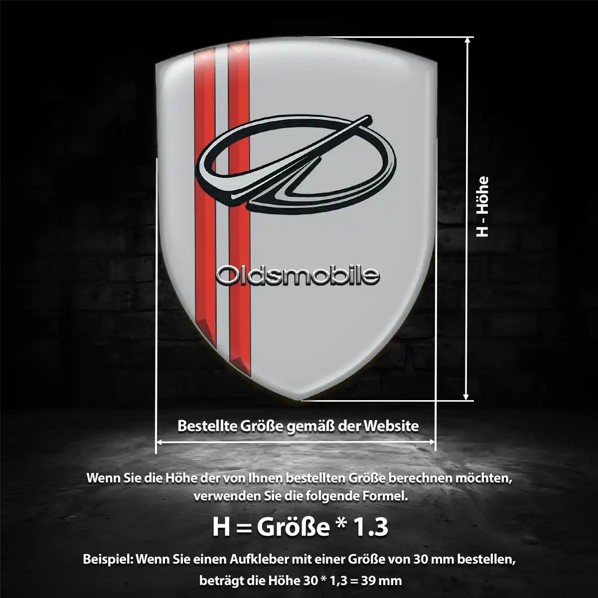 Oldsmobile Wappen Emblem Aufkleber Auto Elegantes Design