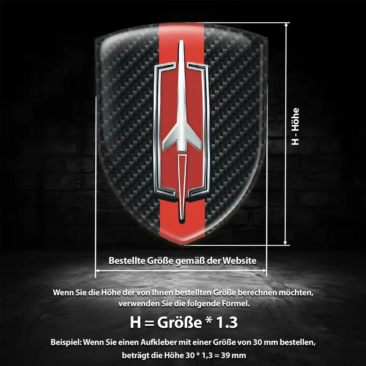 Oldsmobile Wappen Emblem Aufkleber Auto Interieurdesign
