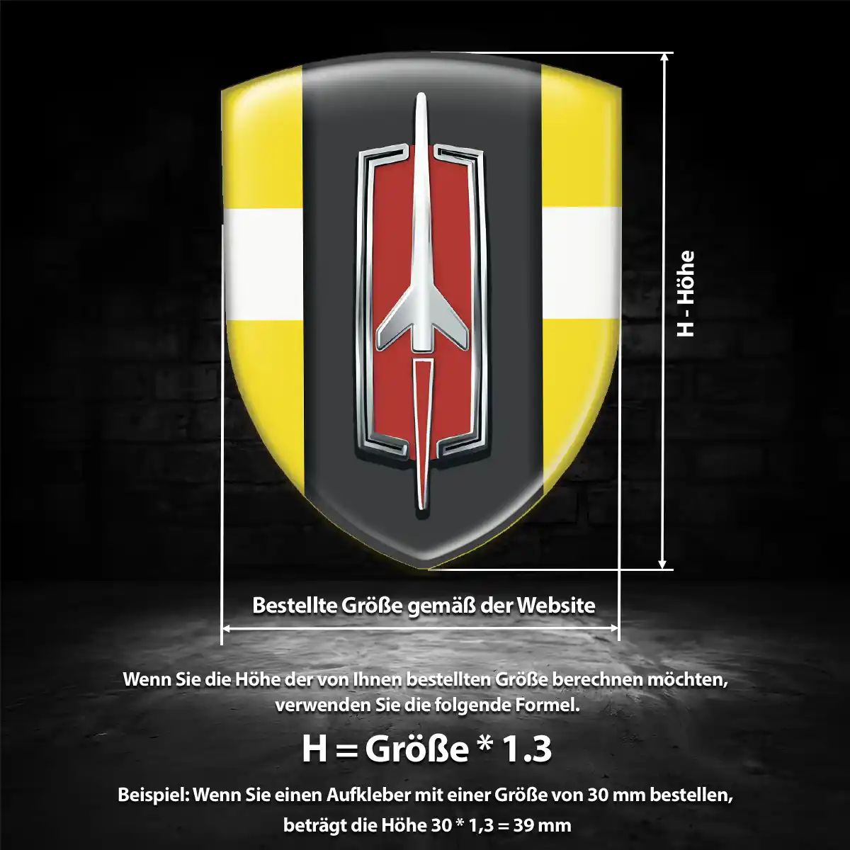 Oldsmobile Wappen Emblem Aufkleber Exterieurdesign