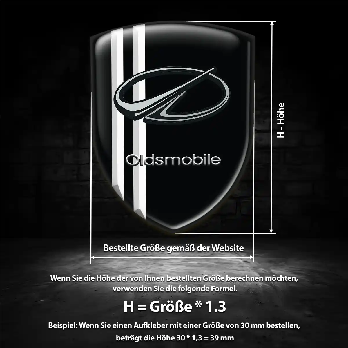Oldsmobile Wappen Emblem Aufkleber Hohe Qualität