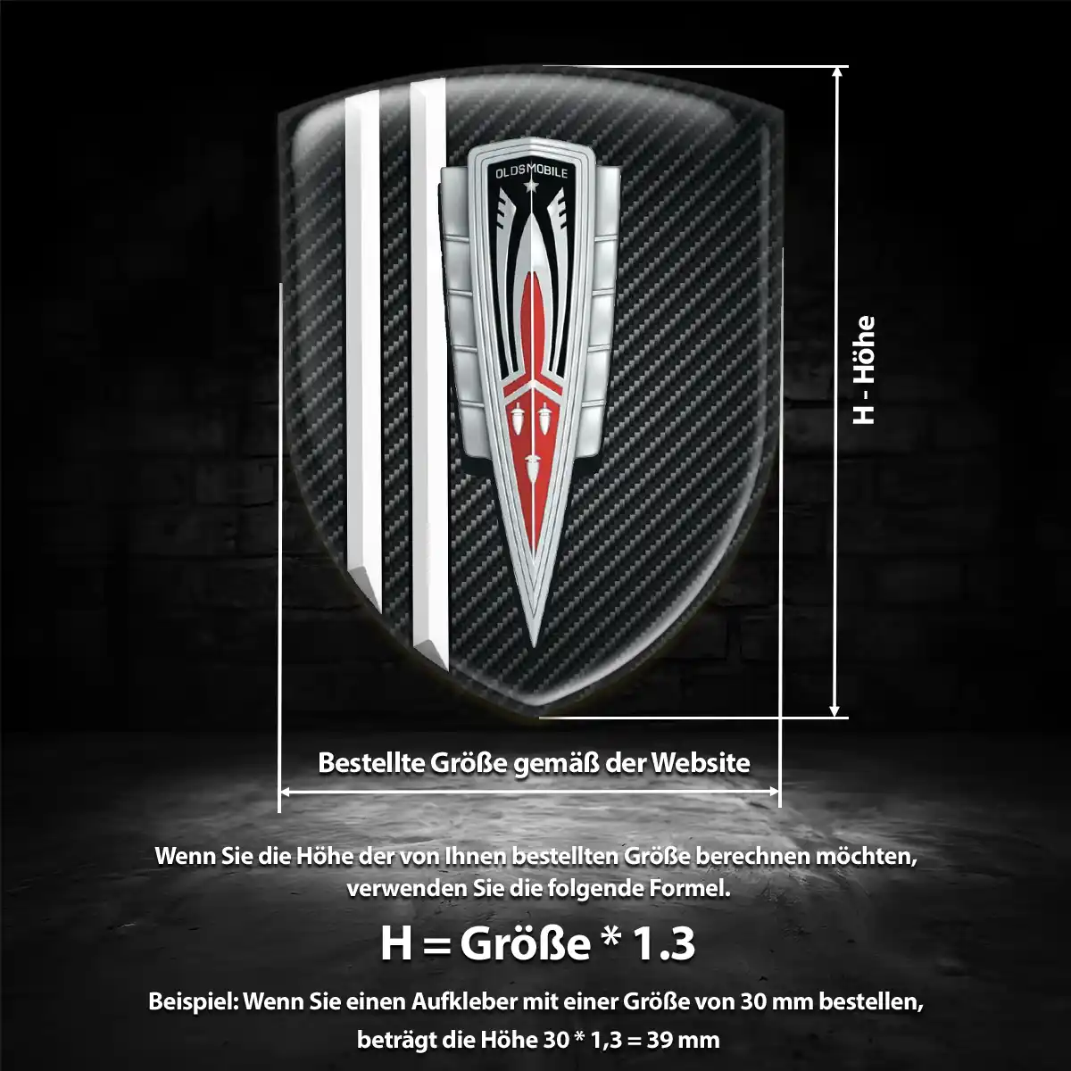 Oldsmobile Wappen Emblem Aufkleber Modernes Design