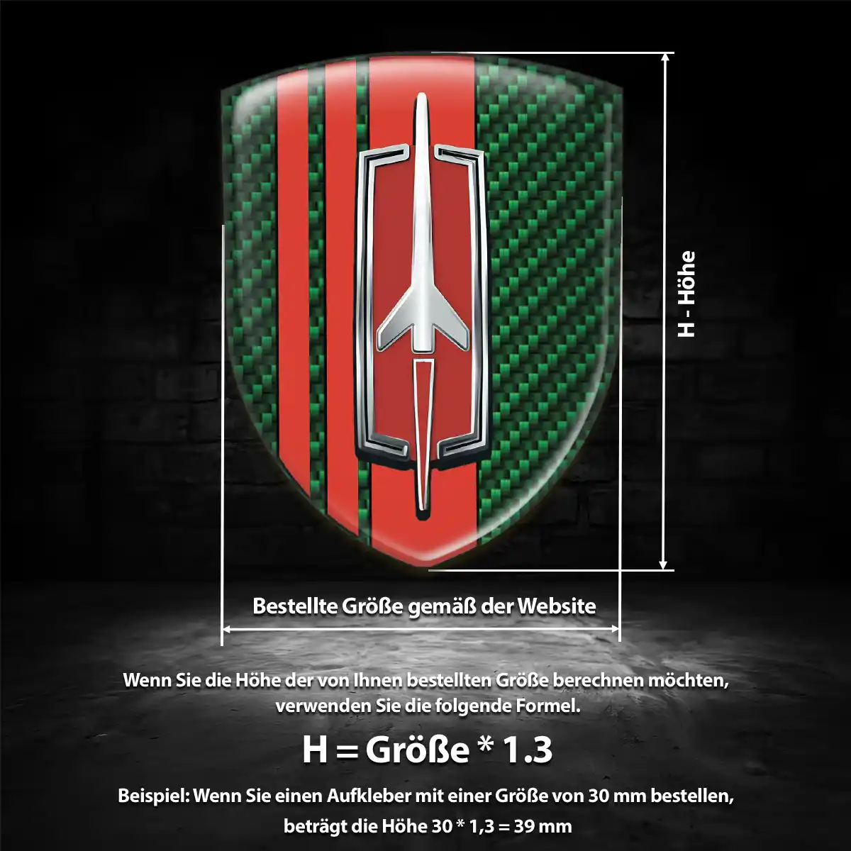 Oldsmobile Wappen Emblem Aufkleber Premium-Edition