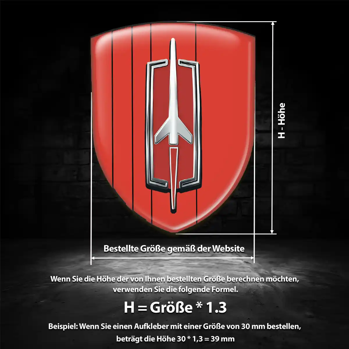 Oldsmobile Wappen Emblem Aufkleber Tuningfahrzeug