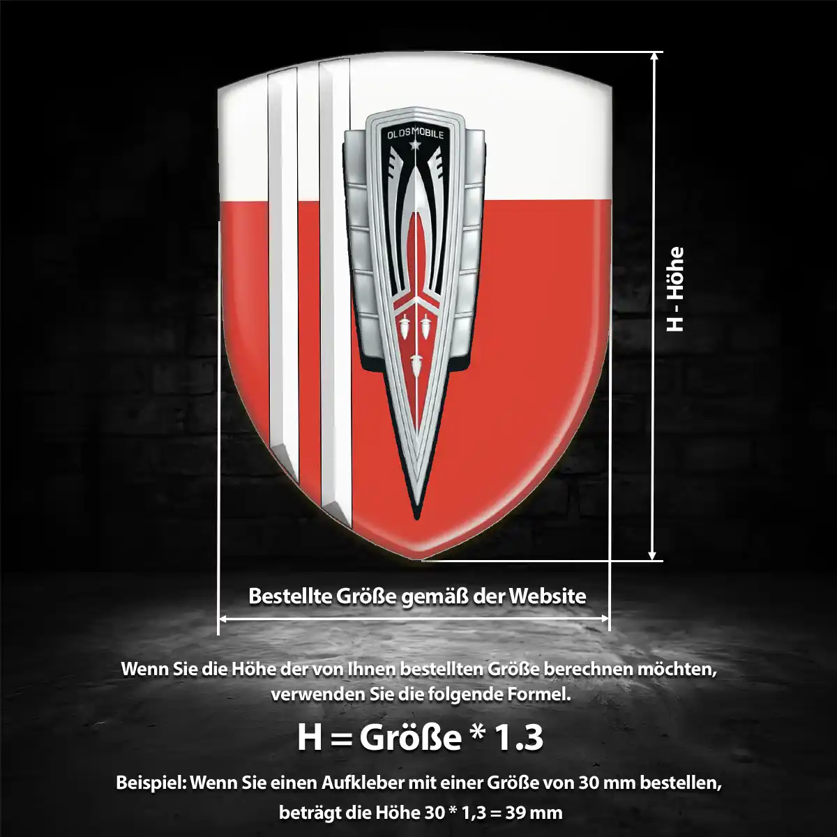Oldsmobile Wappen Emblem Auto Ausdrucksstarkes Design