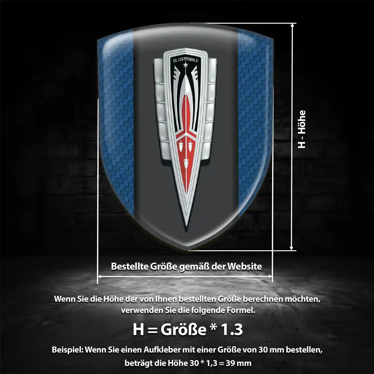Oldsmobile Wappen Emblem Auto Hohe Qualität
