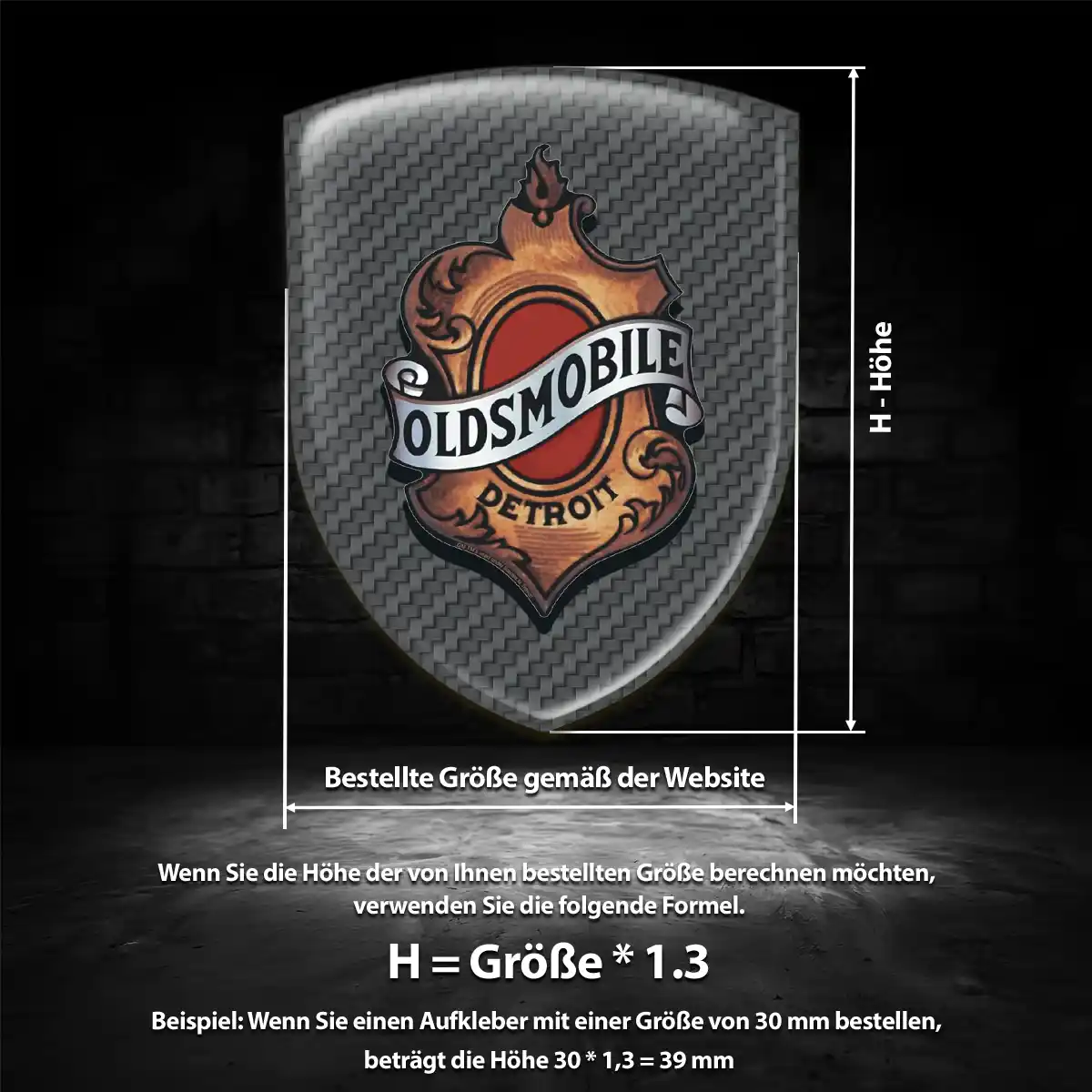 Oldsmobile Wappen Emblem Exterieurdesign