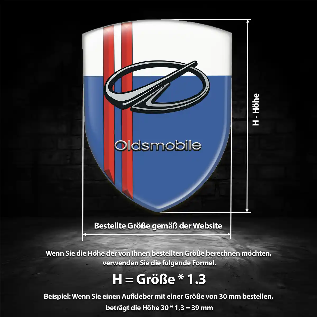 Oldsmobile Wappen Emblem Premium-Edition