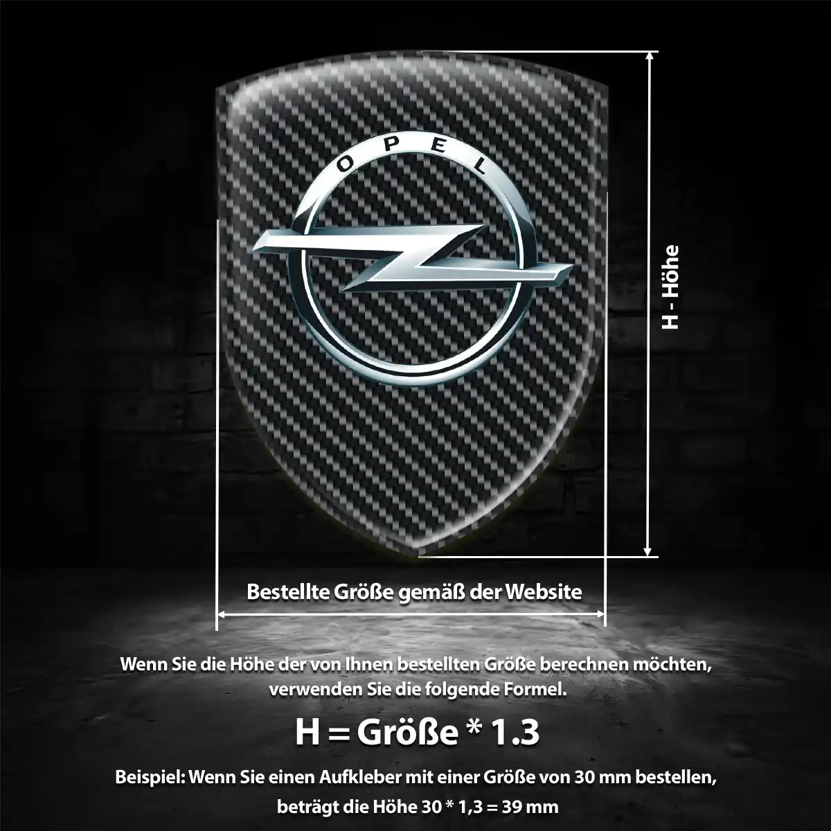 Opel 3D Gel Aufkleber Auto Anspruchsvolles Design