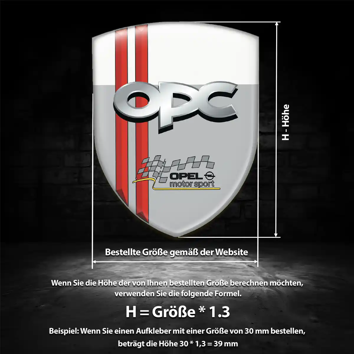 Opel 3D Gel Aufkleber Auto Markenedition