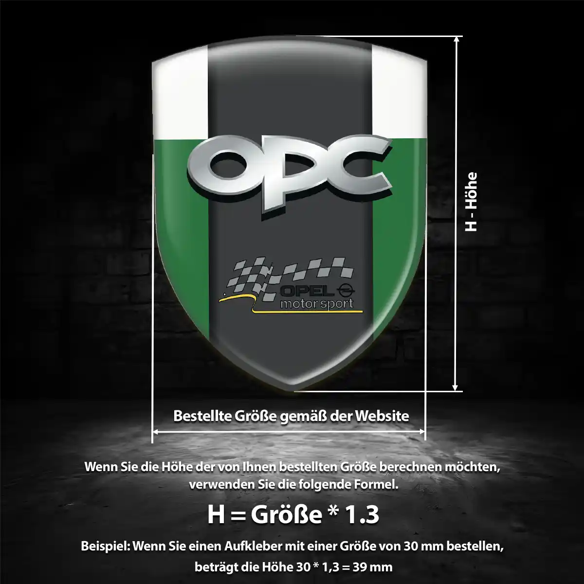 Opel 3D Gel Aufkleber Auto Tuningfahrzeug