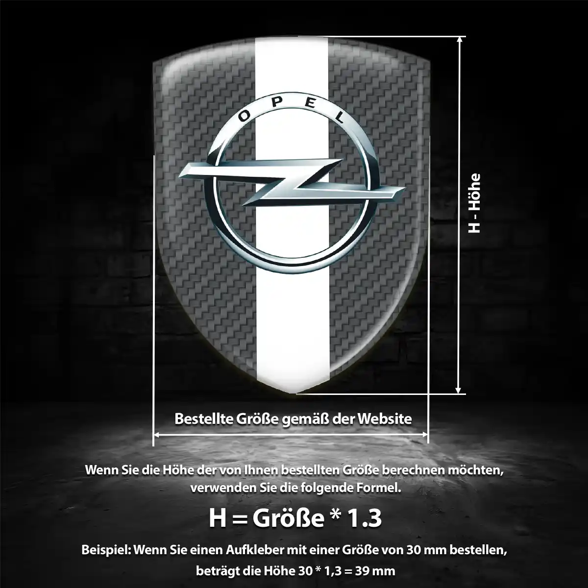 Opel 3D Gel Aufkleber Emblem Auto Hochwertiges Harz