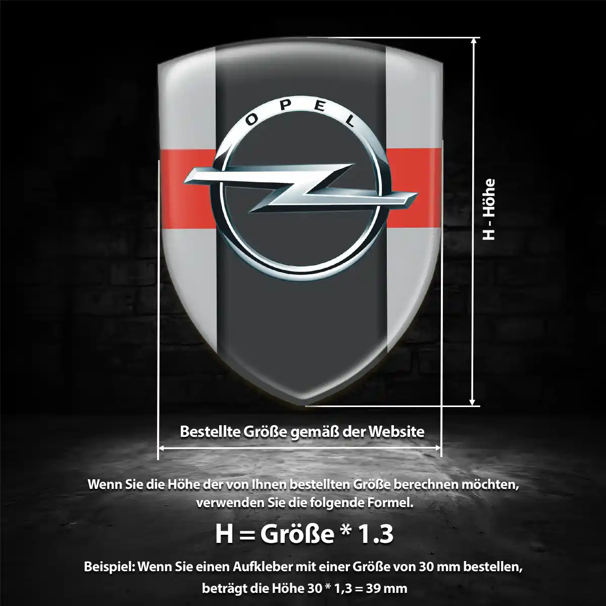 Opel 3D Gel Aufkleber Emblem Auto Interieurdesign