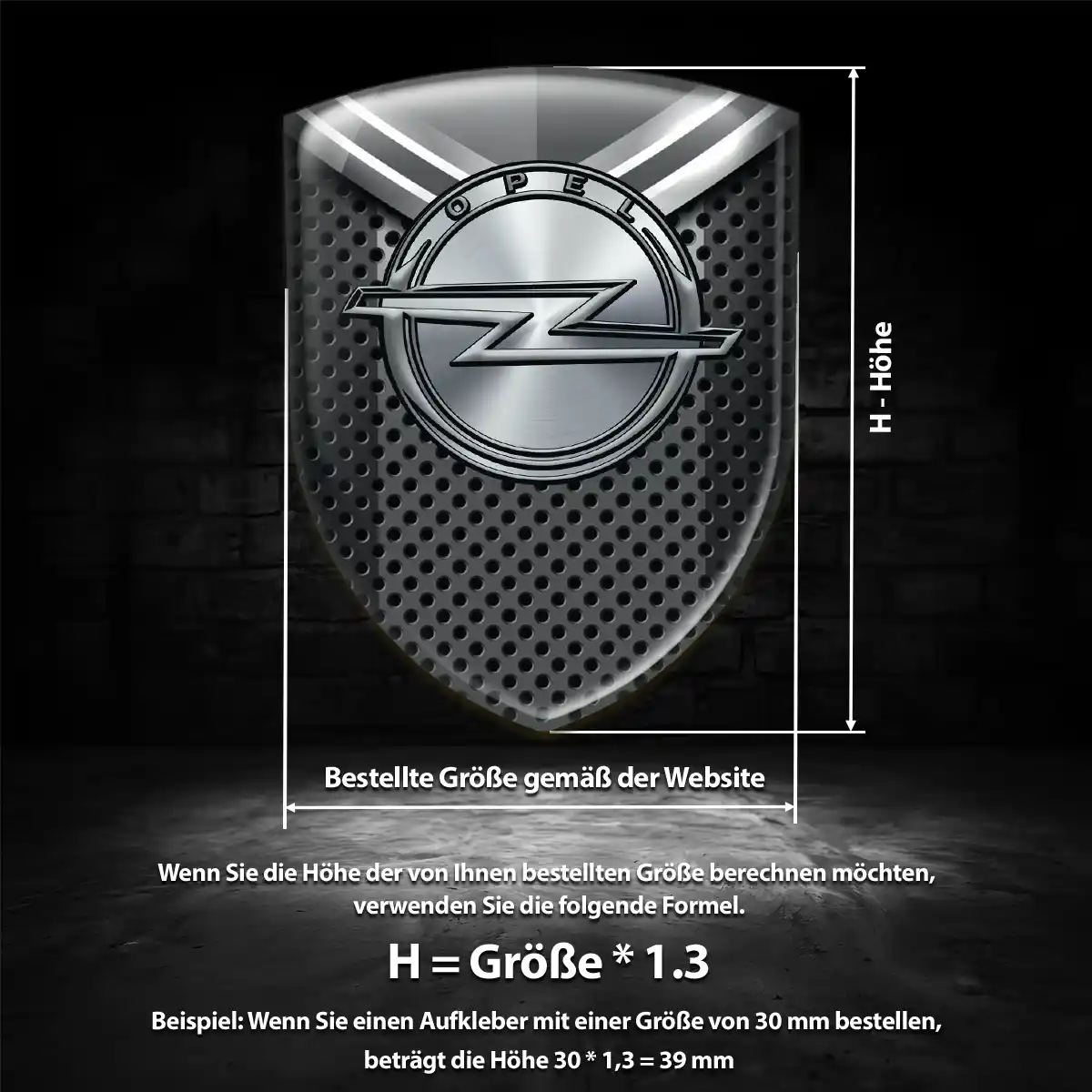Opel 3D Gel Aufkleber Emblem Auto Modernes Design