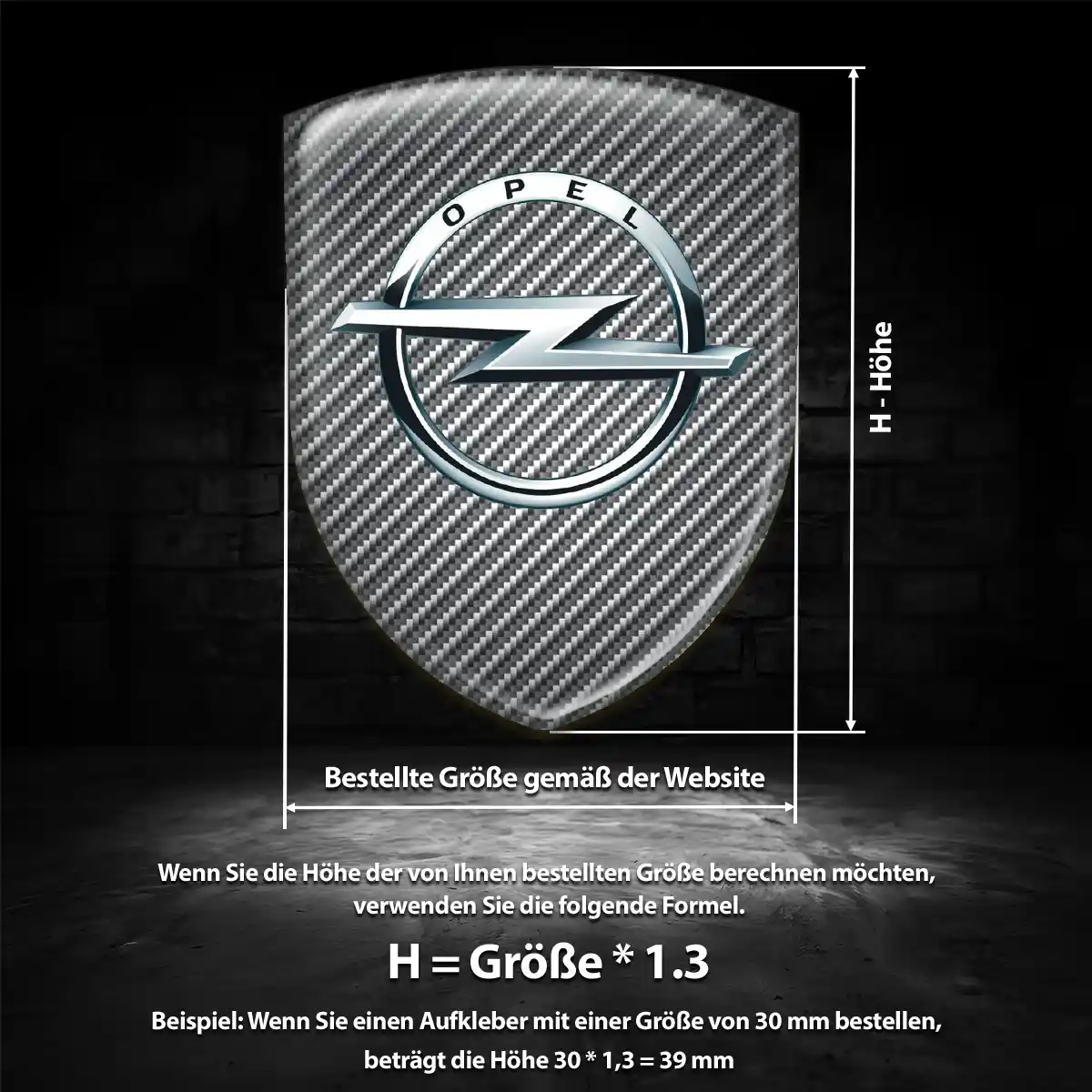Opel 3D Gel Aufkleber Emblem Auto Premium-Edition