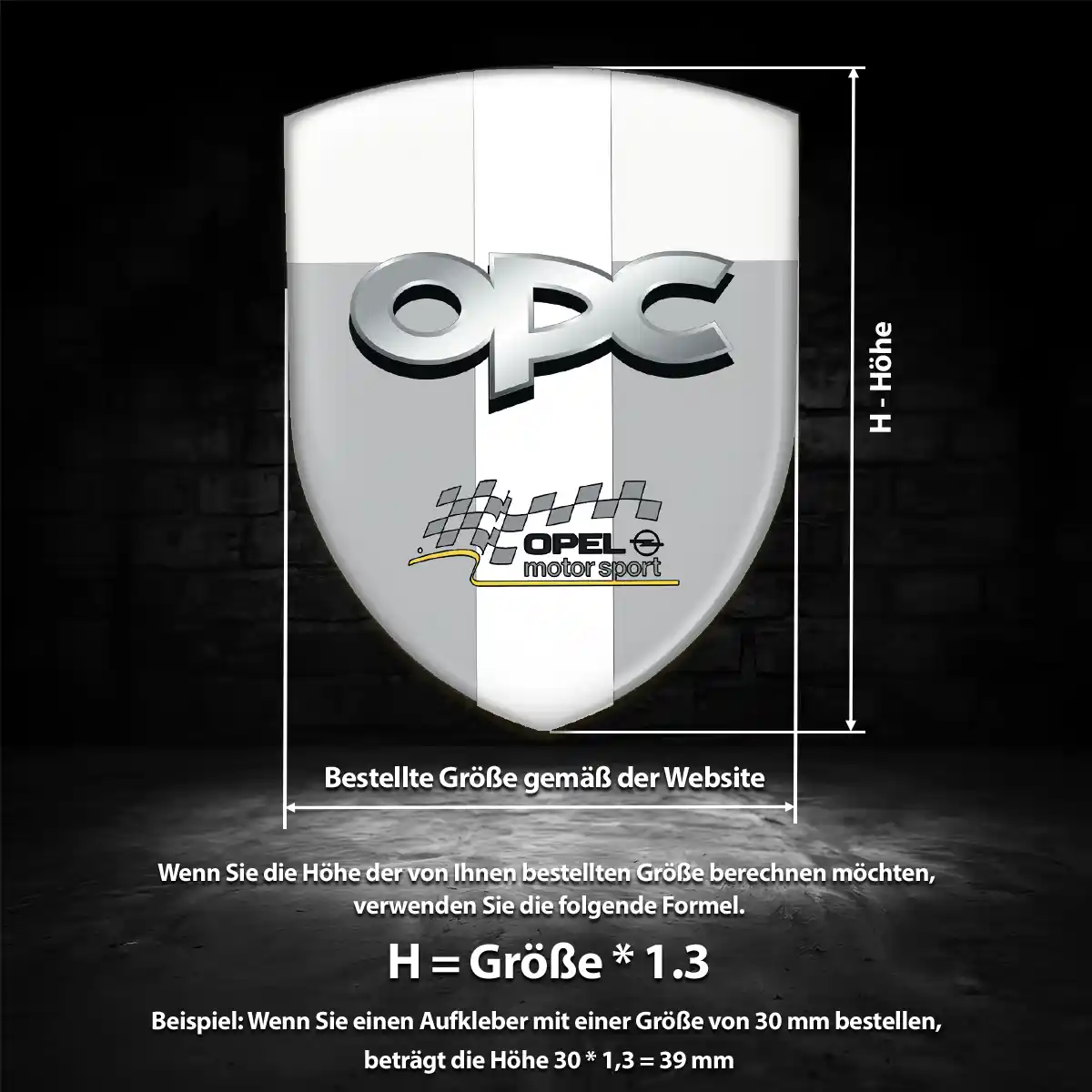 Opel 3D Gel Aufkleber Emblem Edles Design