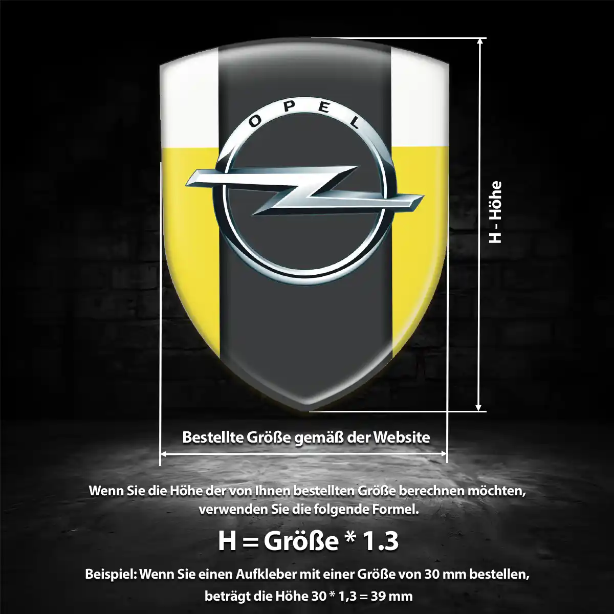 Opel 3D Gel Aufkleber Emblem Elegantes Design