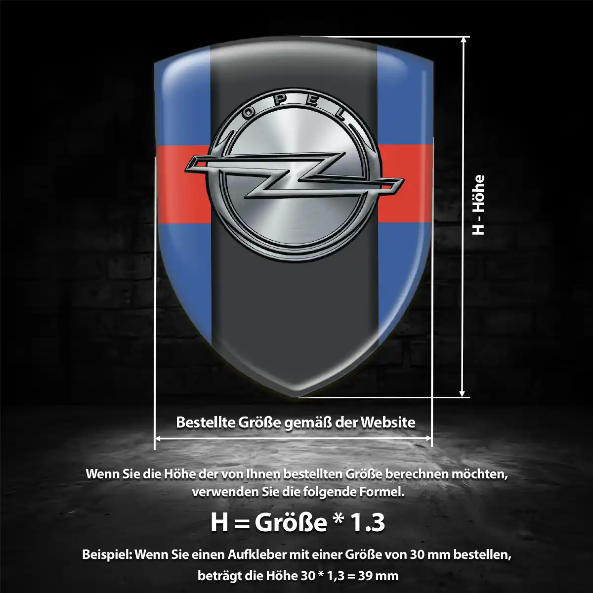 Opel 3D Gel Aufkleber Emblem Limitierte Auflage
