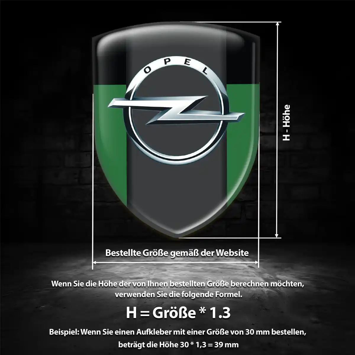 Opel 3D Gel Aufkleber Emblem Modernes Design