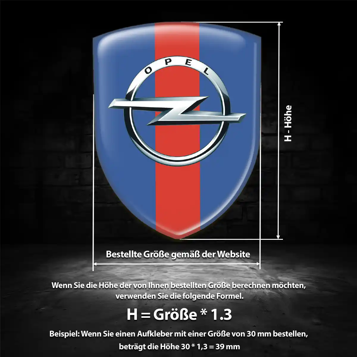 Opel 3D Gel Aufkleber Emblem Premium-Edition