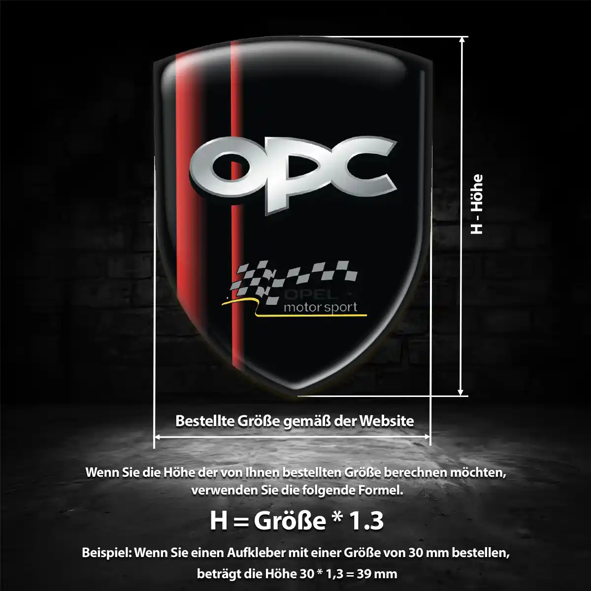 Opel 3D Gel Aufkleber Emblem Premiumqualität