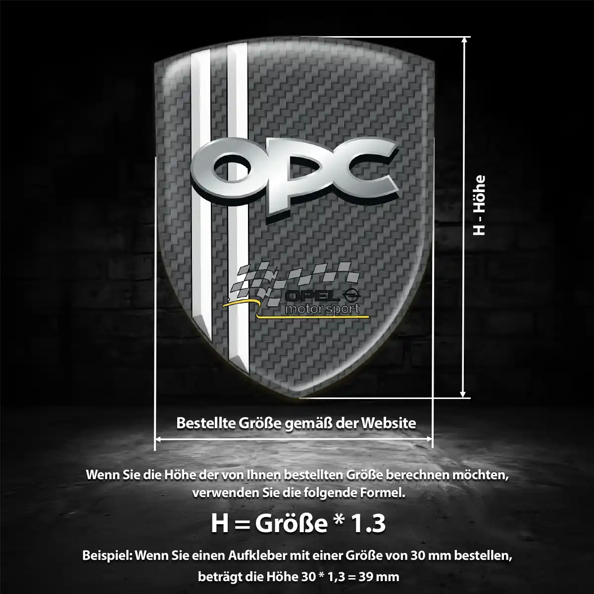 Opel 3D Gel Aufkleber Emblem Stilvolles Design