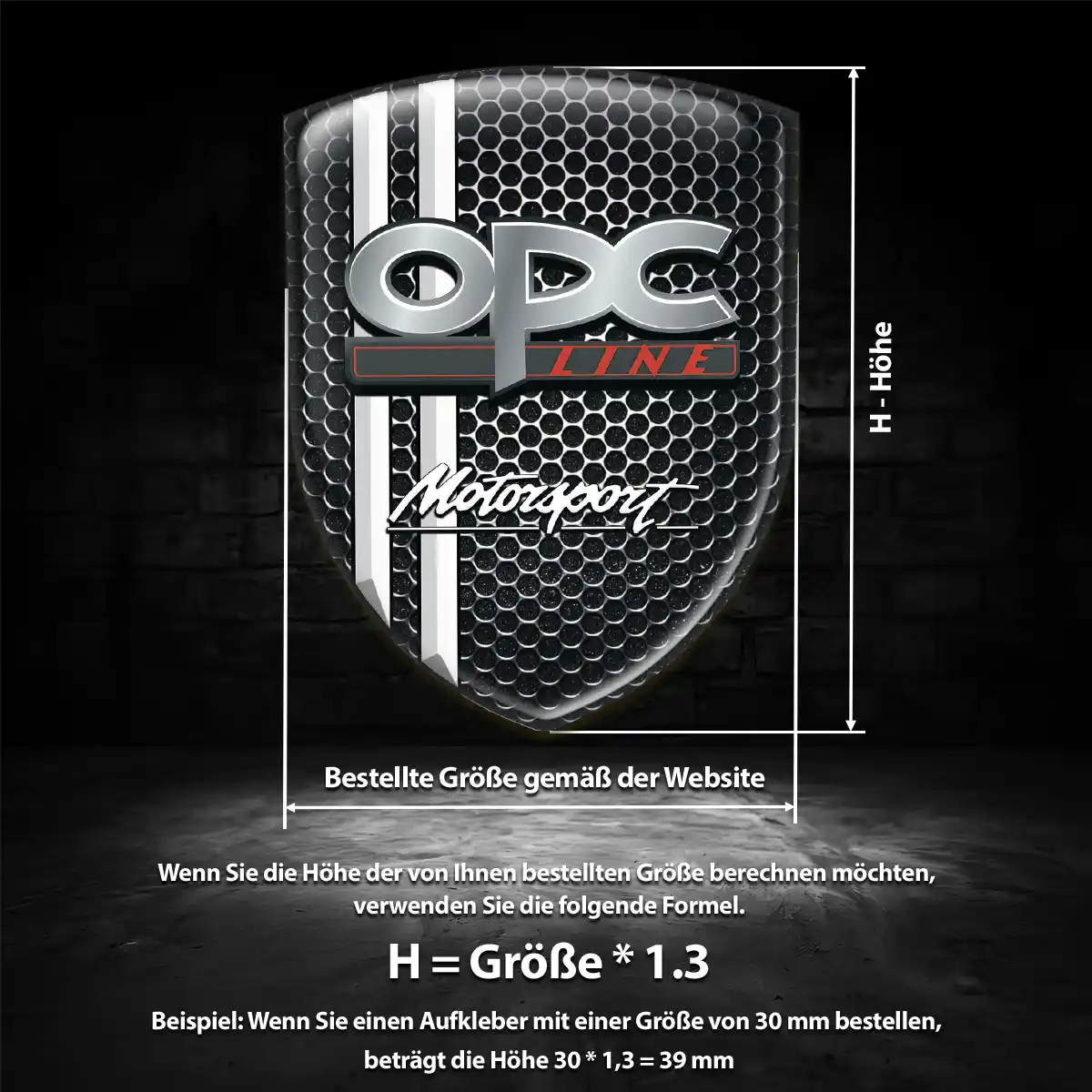 Opel 3D Gel Aufkleber Emblem Tuningfahrzeug