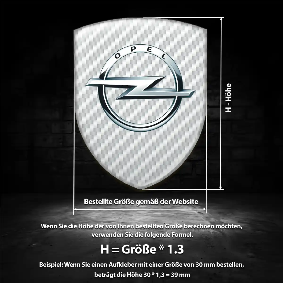 Opel 3D Gel Aufkleber Embleme Anspruchsvolles Design