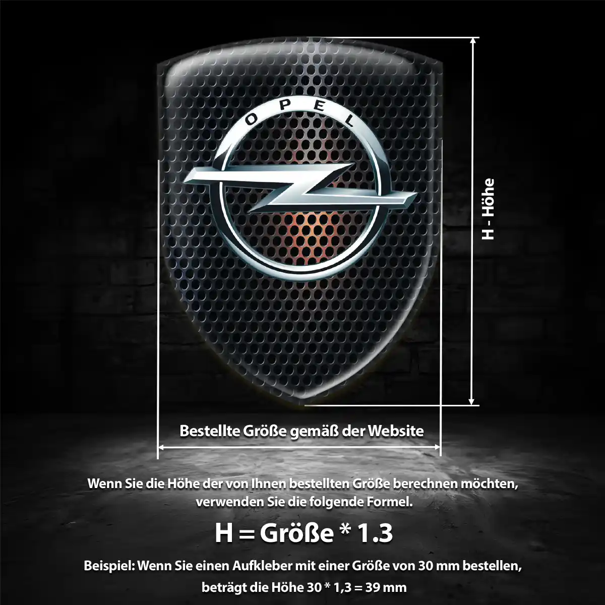 Opel 3D Gel Aufkleber Embleme Auto Exterieurdesign