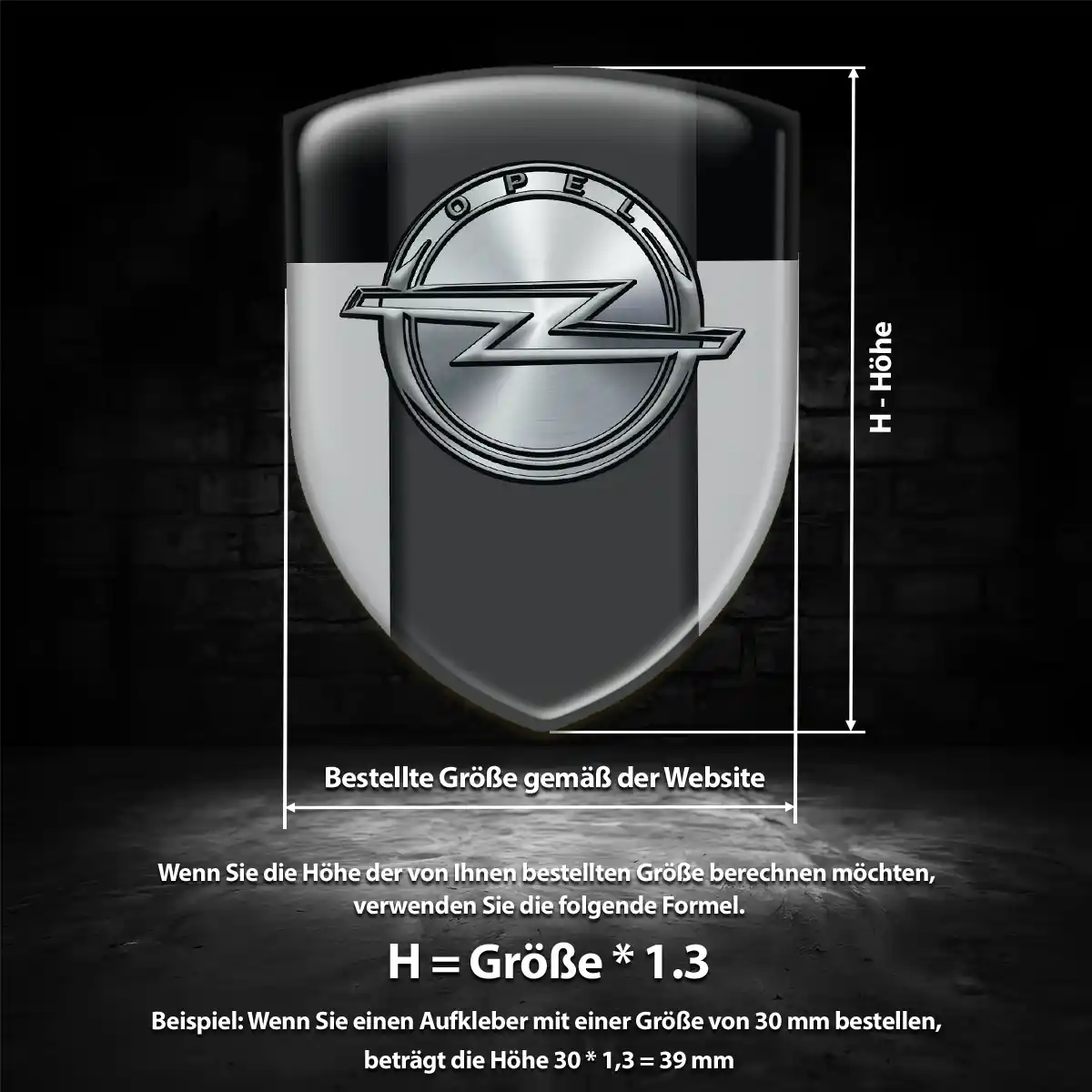 Opel 3D Gel Aufkleber Embleme Edles Design