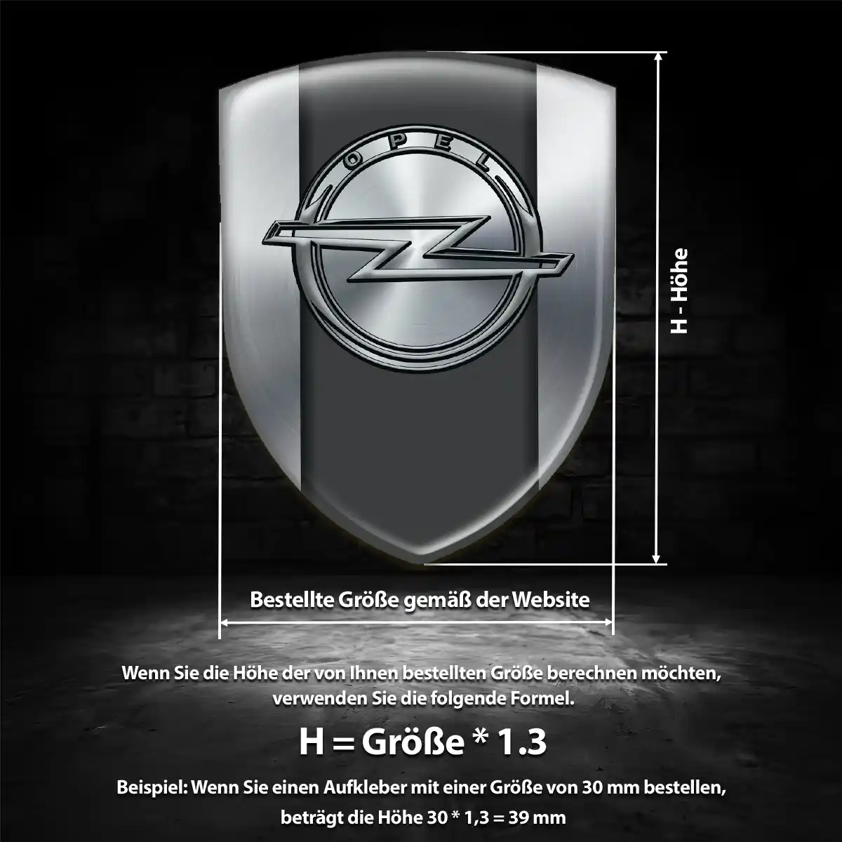 Opel 3D Gel Aufkleber Embleme Elegantes Design