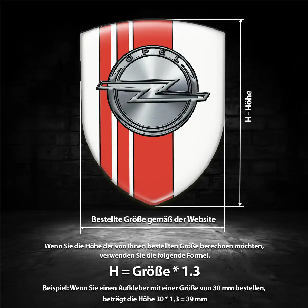 Opel 3D Gel Aufkleber Embleme Hochwertiges Harz