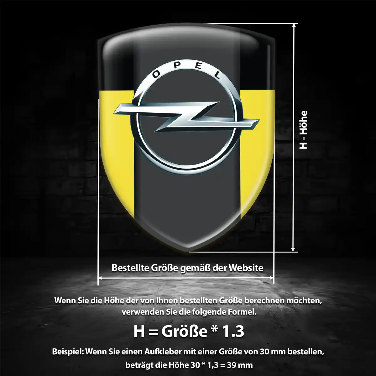 Opel 3D Gel Aufkleber Embleme Premium-Edition