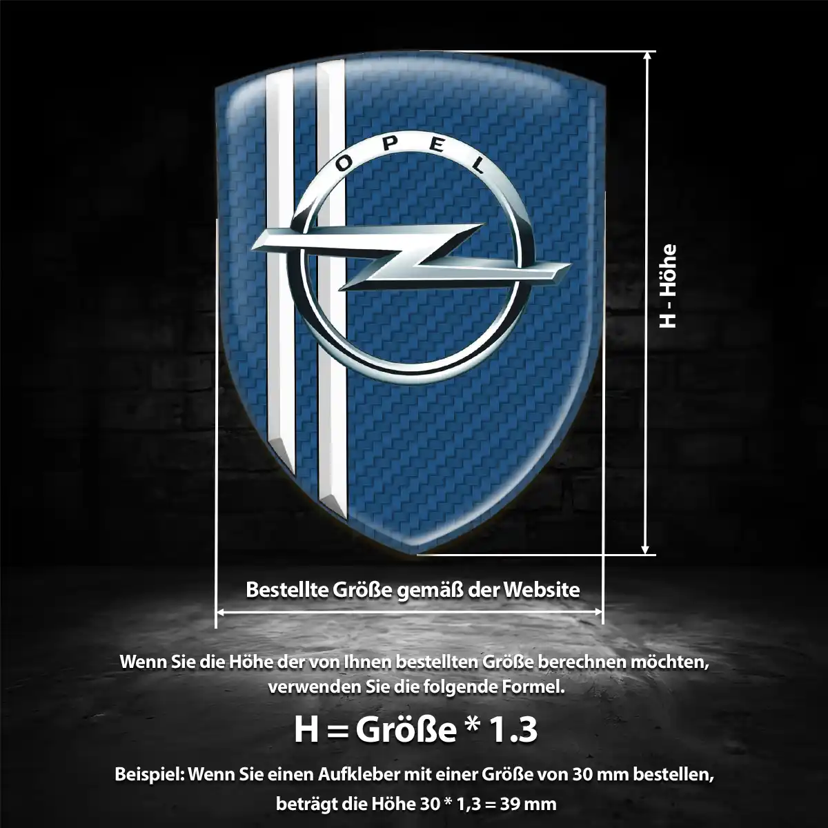Opel 3D Gel Aufkleber Embleme Tuningfahrzeug
