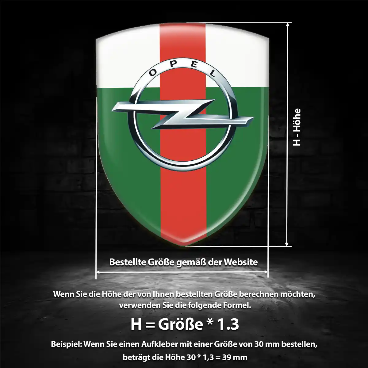 Opel 3D Gel Aufkleber Limitierte Auflage