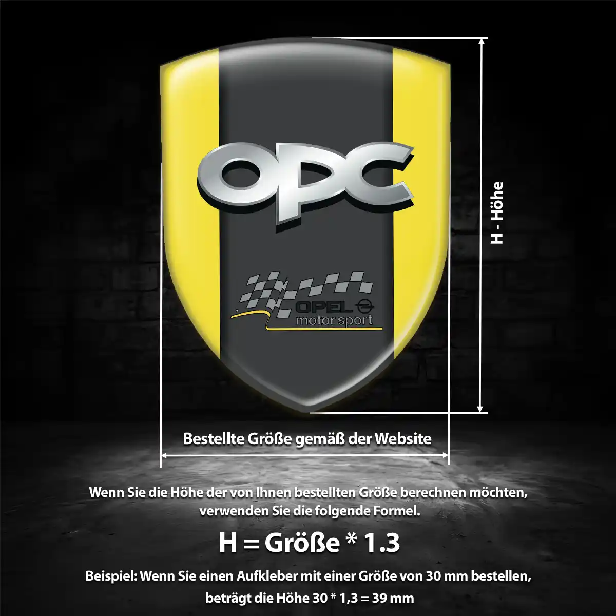 Opel 3D Gel Aufkleber Silikon Anspruchsvolles Design