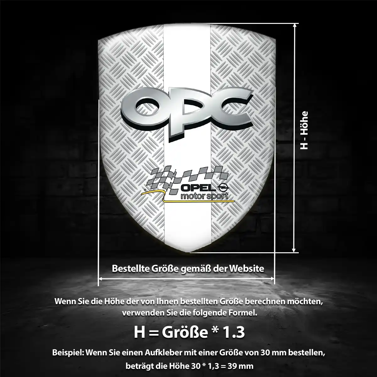 Opel 3D Gel Aufkleber Silikon Auto Edles Design