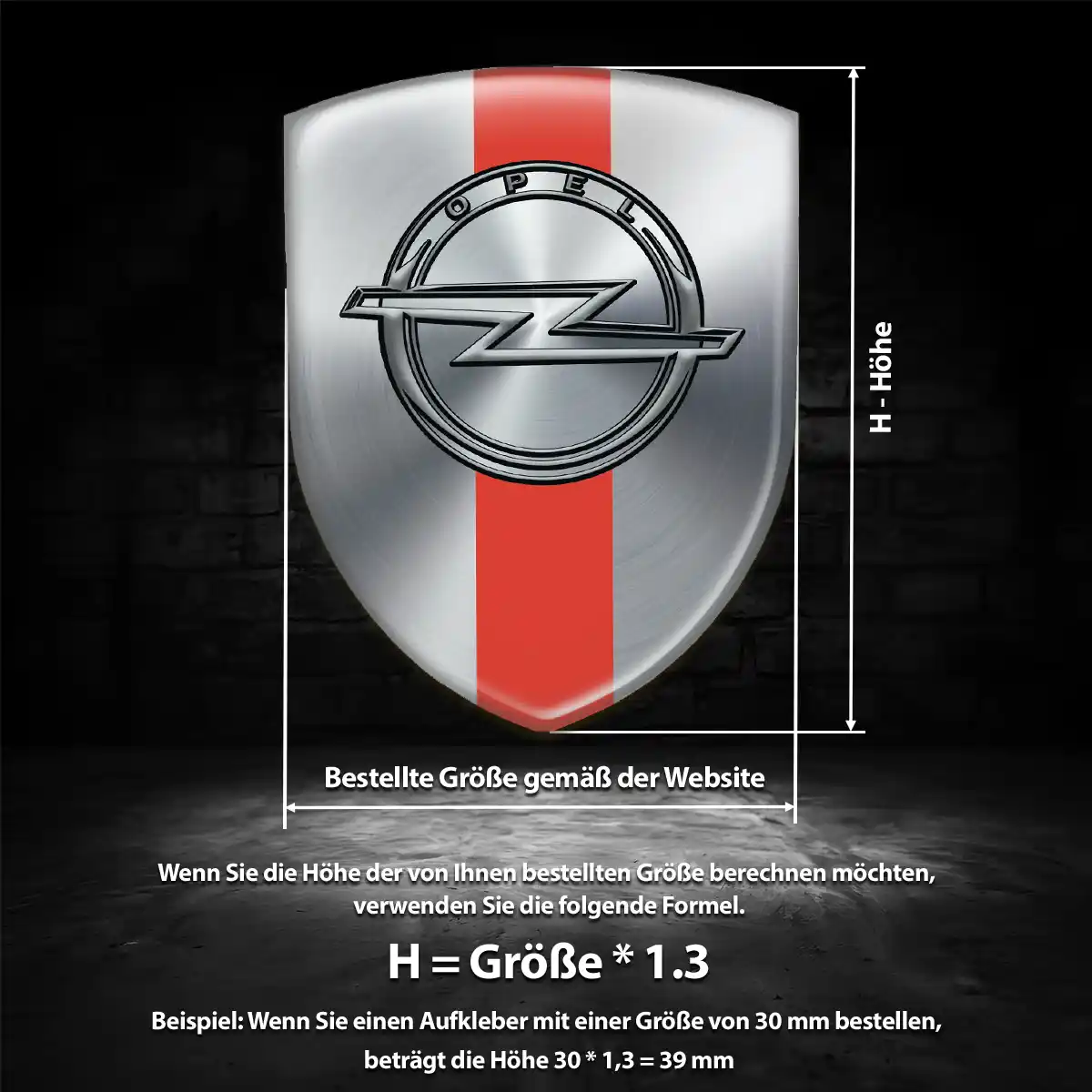 Opel 3D Gel Aufkleber Silikon Auto Exterieurdesign