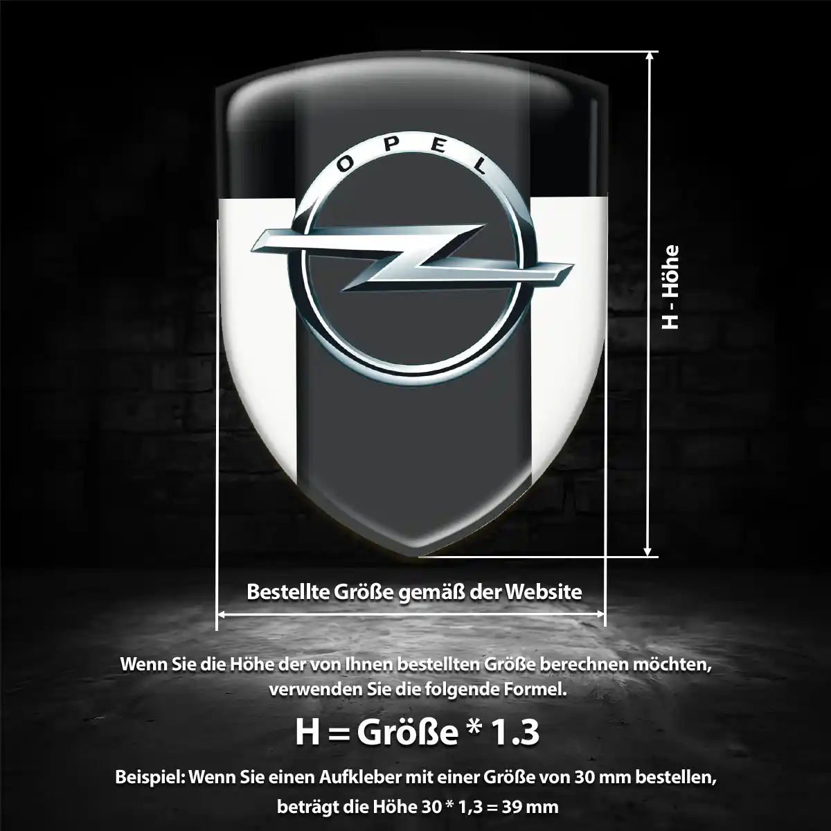 Opel 3D Gel Aufkleber Silikon Auto Luxus-Edition