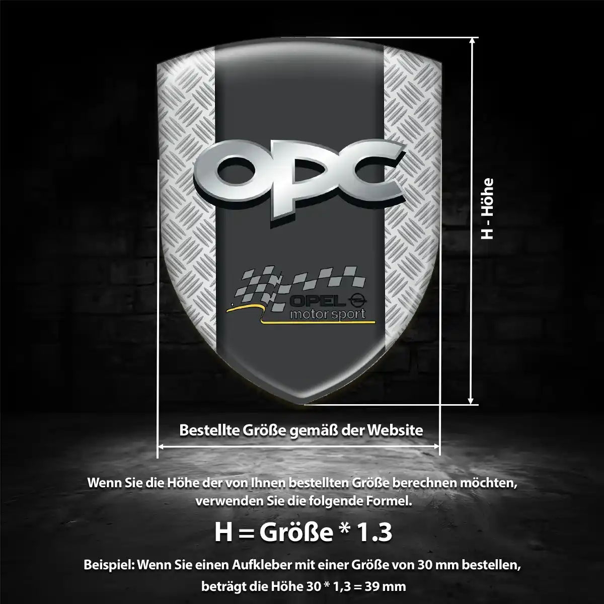 Opel 3D Gel Aufkleber Silikon Edles Design