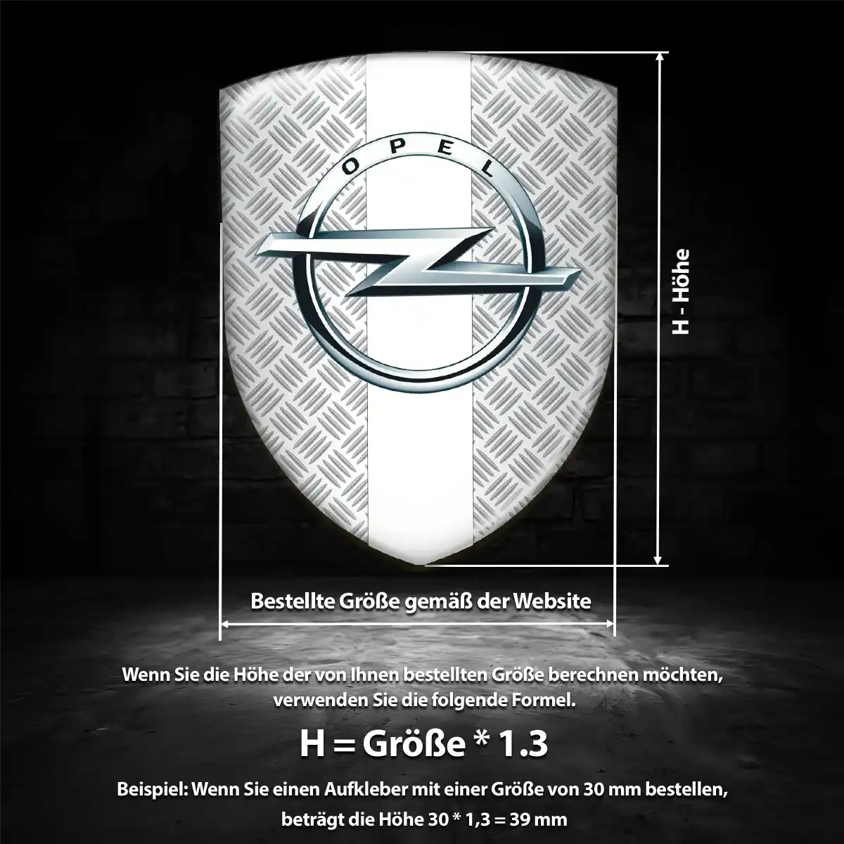 Opel 3D Gel Aufkleber Silikon Markenedition