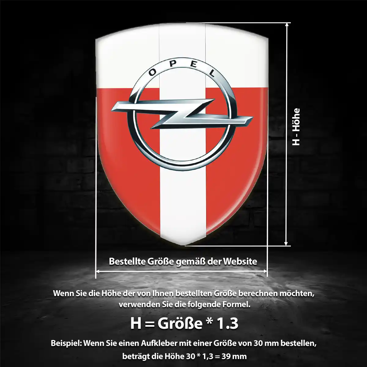 Opel 3D Gel Aufkleber Silikon Premium-Edition