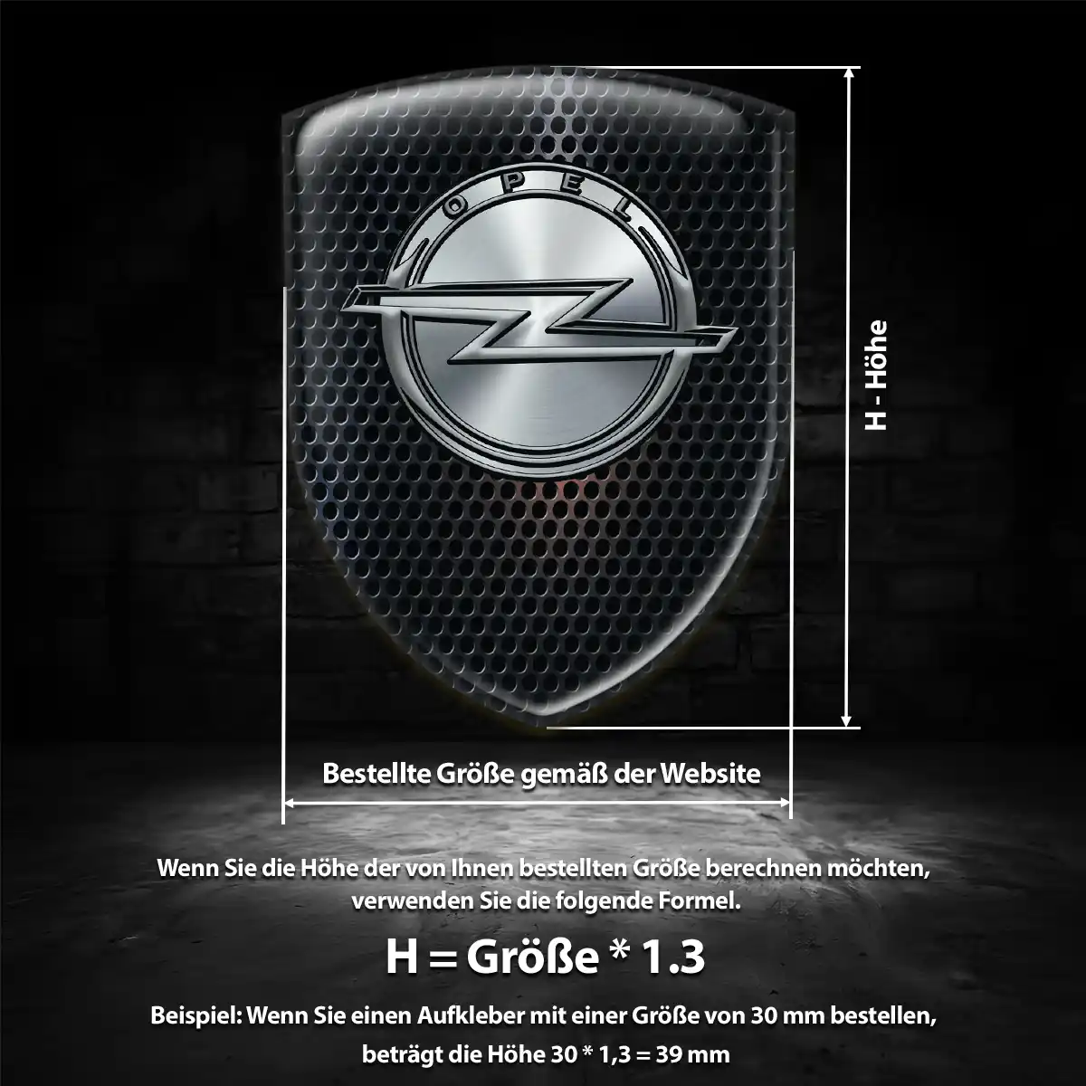 Opel 3D Gel Aufkleber Silikon Stilvolles Design