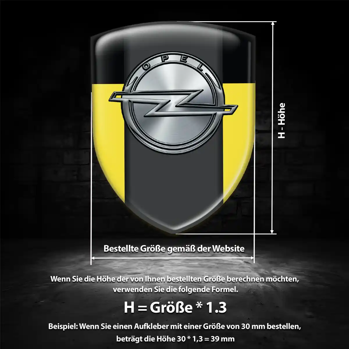 Opel 3D Gel Aufkleber Silikon Tuningfahrzeug