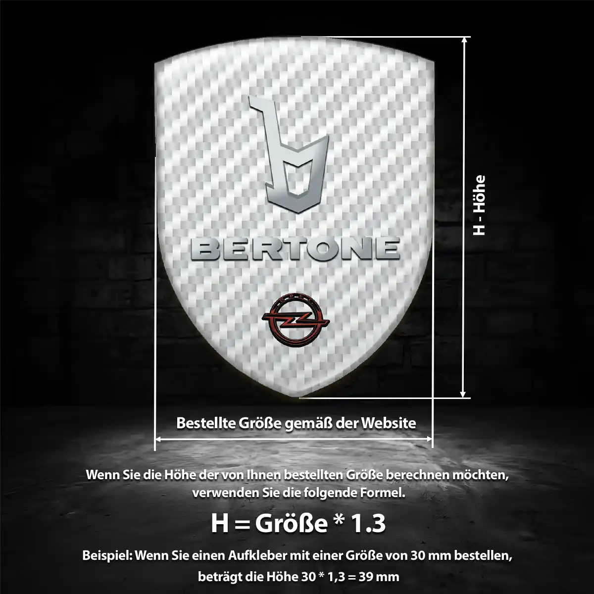 Opel 3D Gel Aufkleber Stilvolles Design