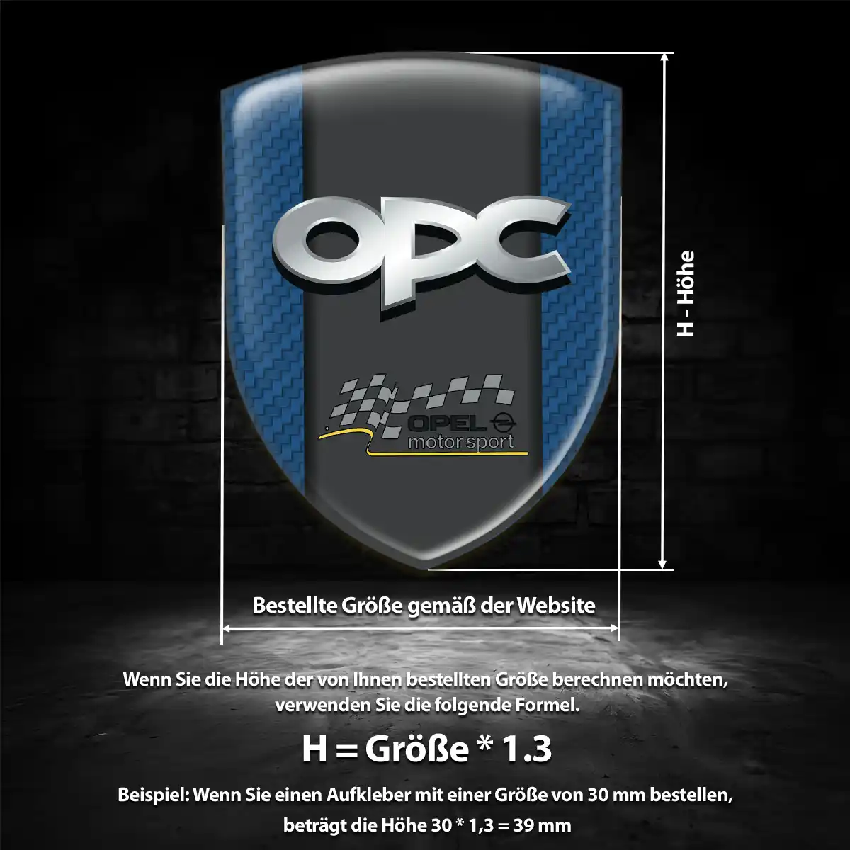 Opel 3D Gel Aufkleber Wappen Auto Edles Design
